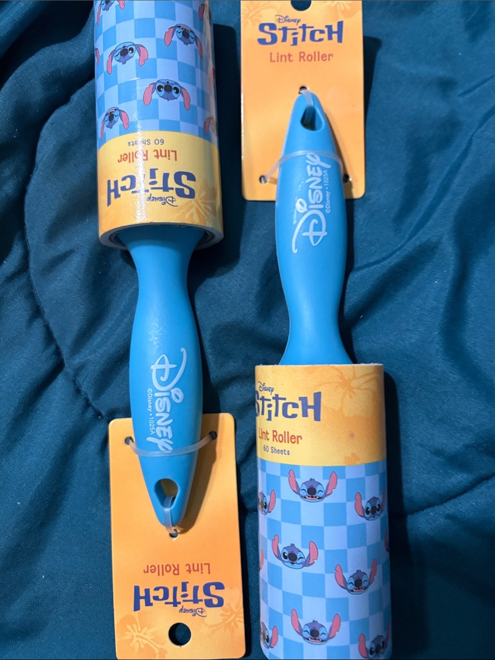 Disney Blue Stitch Lint Rollers - Set of 2